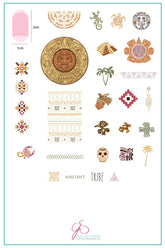 Ancient Tribal (CJS-79) - Clear Jelly Stamping Plate